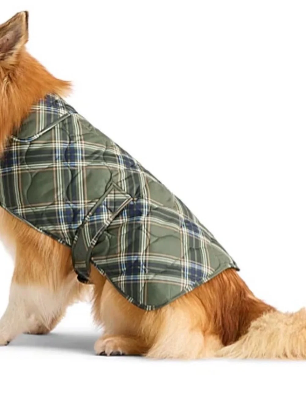 St. John’s Bark Quilted Plaid Dog Coat Jacket - Red & Navy XXL